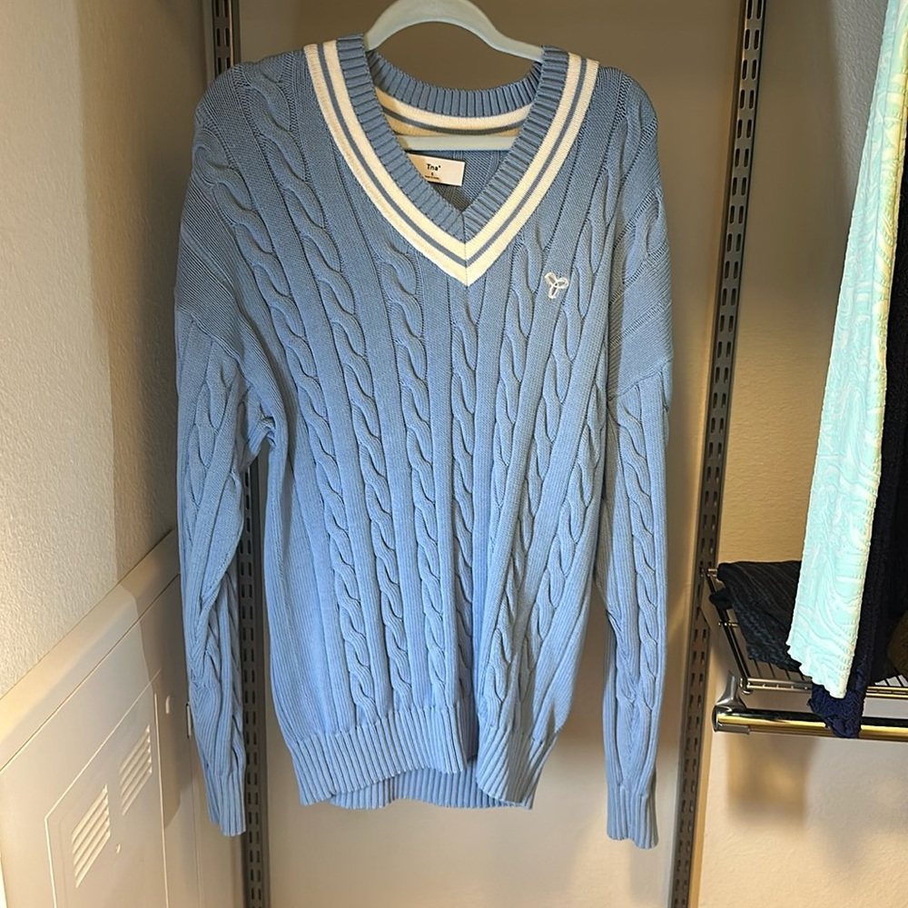 Blue oversized sweater- S